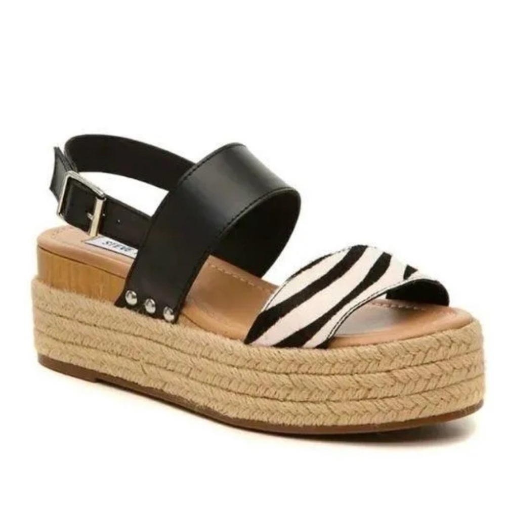 Steve Madden Fifer Women's Leather Platform Sanda… - image 1